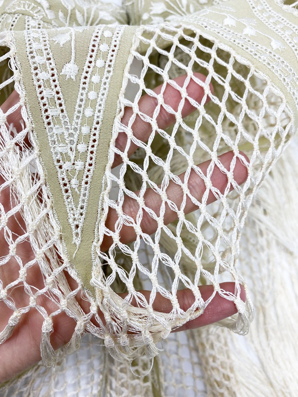 Chloe S/S 2000 embroidered fringe top — JAMES VELORIA